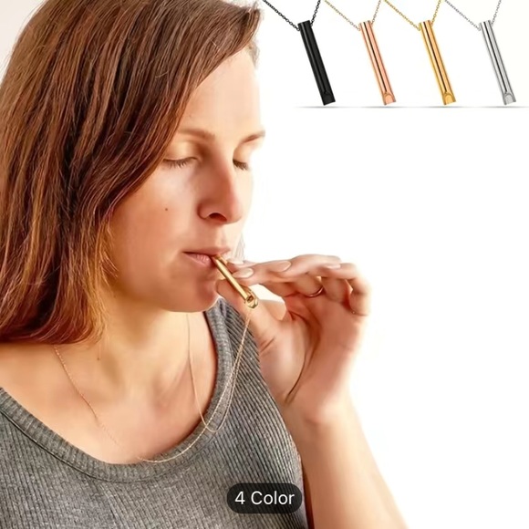 Anxiety Breathing Meditation Mindfulness Necklace - Picture 6 of 9